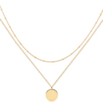 Gold Plated Dainty Gold Choker Arrow Bar Layering Long Necklace for Women