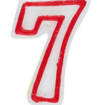 Unique Number 7 Birthday Candle