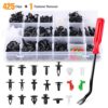 GOOACC 425 Pcs Car Body Retainer Clips Set Tailgate Handle Rod Clip & Fastener Remover - 19 Most Popular Sizes Auto Push…