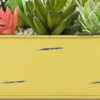Box Planter, Yellow Stonewash