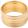 Nicole Miller New York Gold Multibangle Set of 12 Plain Matte Glossy Bangle Bracelets
