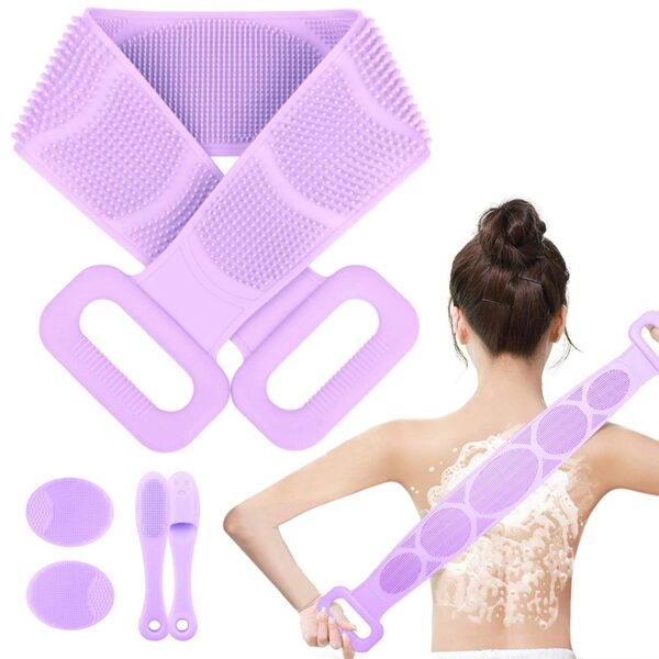 Double-sided Long Silicone Shower Brush